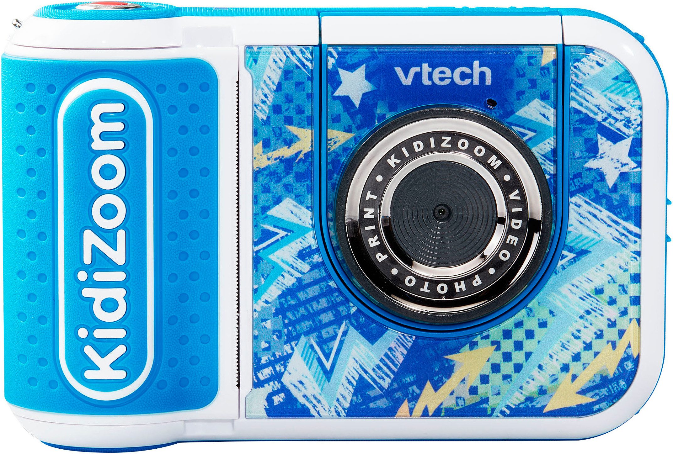 Vtech® KidiZoom Print Cam + Scrapbook Bundle Kinderkamera (5 MP, mit eingebautem Thermodrucker, inkl, Thermopapier, Scrapbook + Stift)