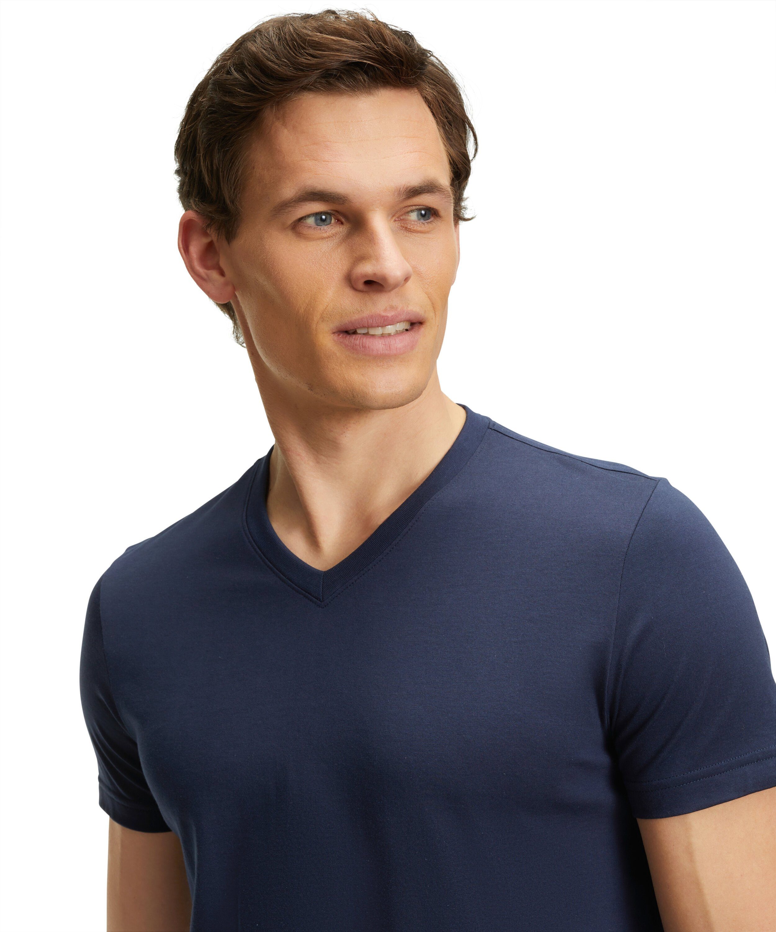 reiner aus FALKE Baumwolle space blue (6116) T-Shirt (1-tlg)