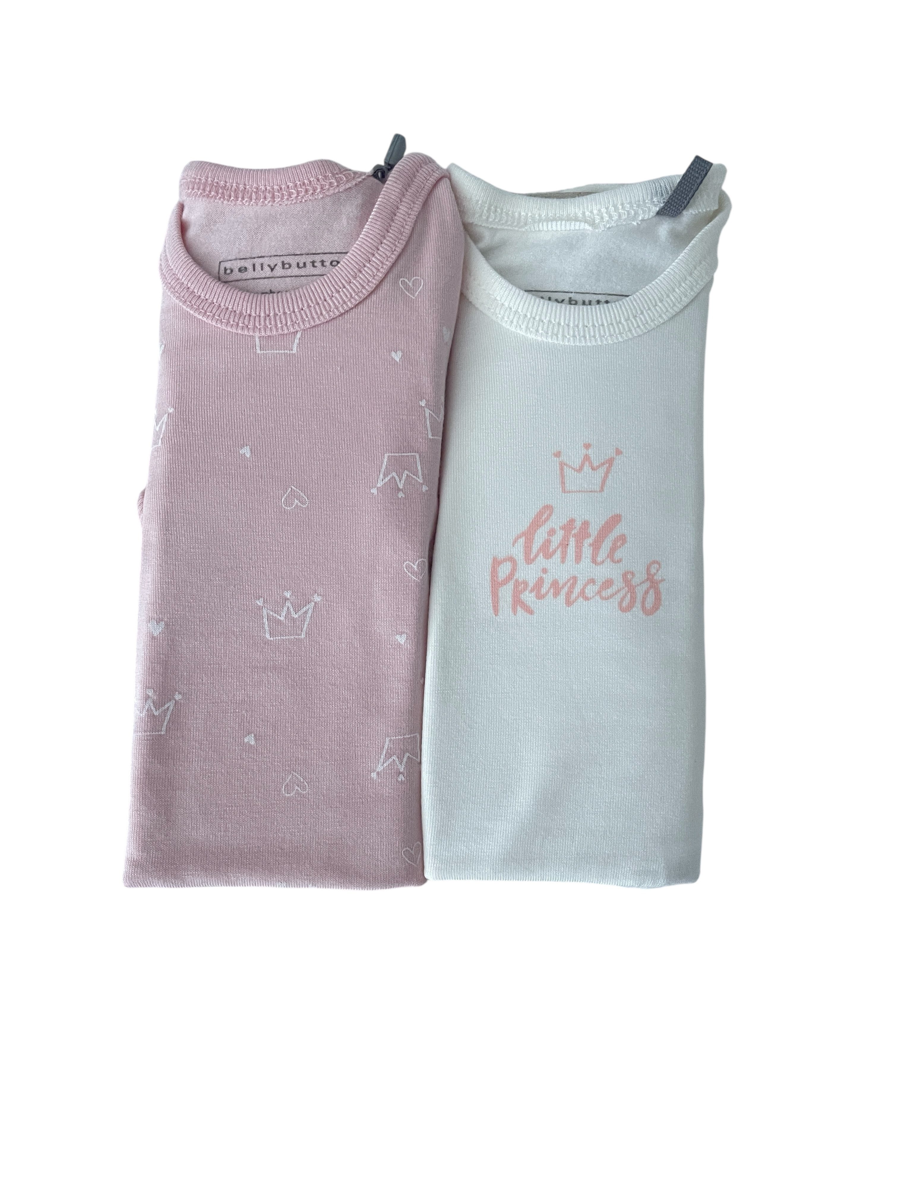 Bellybutton Langarmbody Newborn Girls (1-tlg) Bellybutton Mädchen Body Doppelpack – Langarm, Creme/Rose