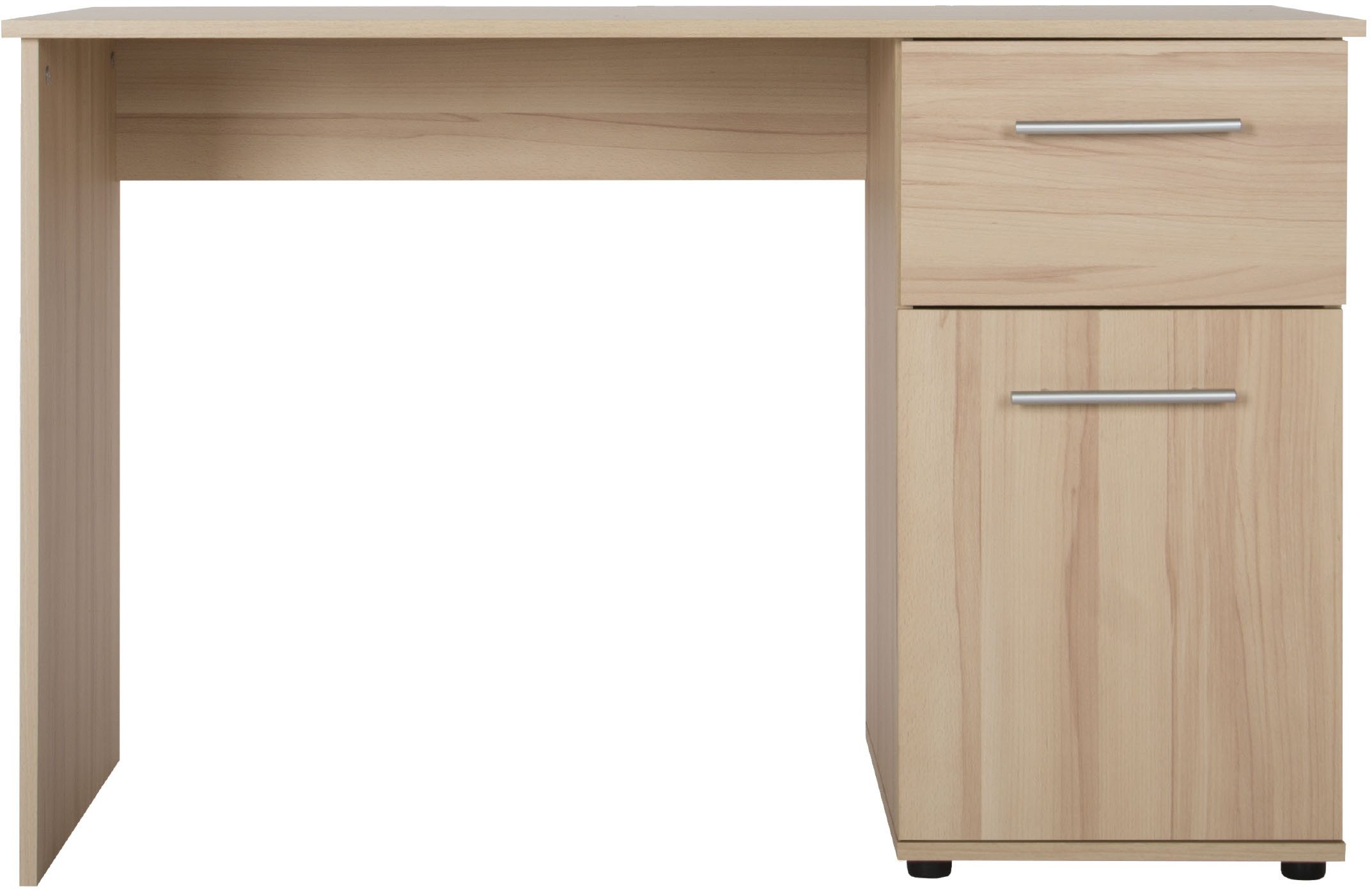 VOGL Möbelfabrik Schreibtisch Tobi, wahlweise mit 3 Schubkästen oder 1 Schubkasten/1 Tür, optional mit Tastaturauszug, Breite 115 cm