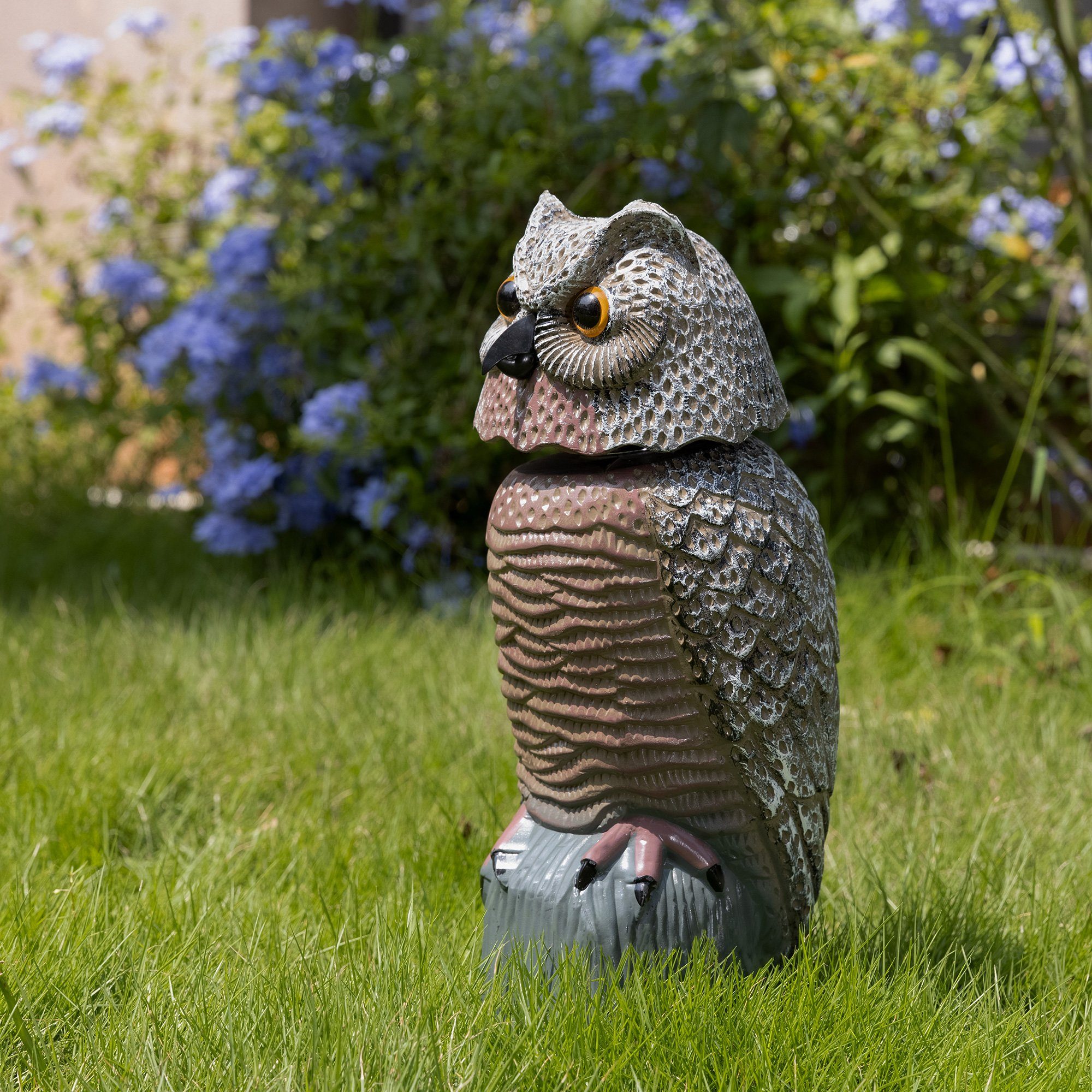 Navaris Dekofigur Vogelschreck Eule mit rotierendem günstig online kaufen