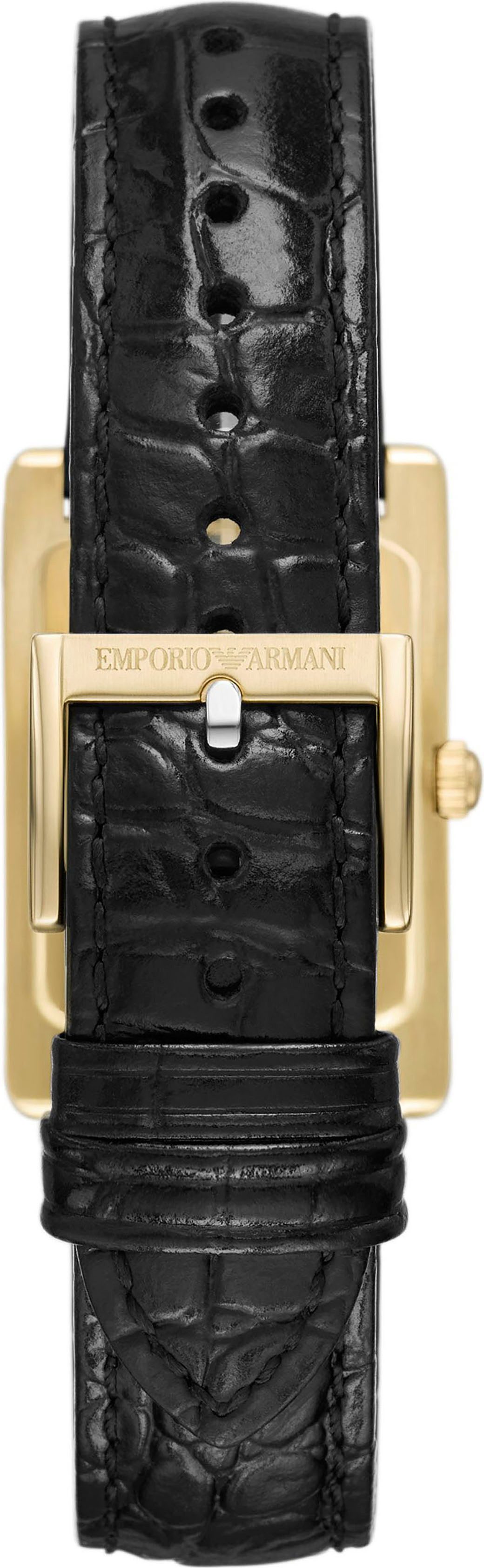 Emporio Armani Quarzuhr AR11666, Armbanduhr, Damenuhr, Herrenuhr, Lederarmband, analog, Tag