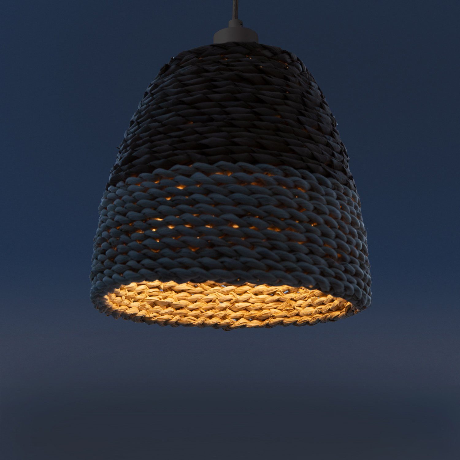 Paco Home Pendelleuchte Basto, ohne Leuchtmittel, Deckenlampe LED Wohnzimmer Und Schlafzimmer, Gras, Deko E27