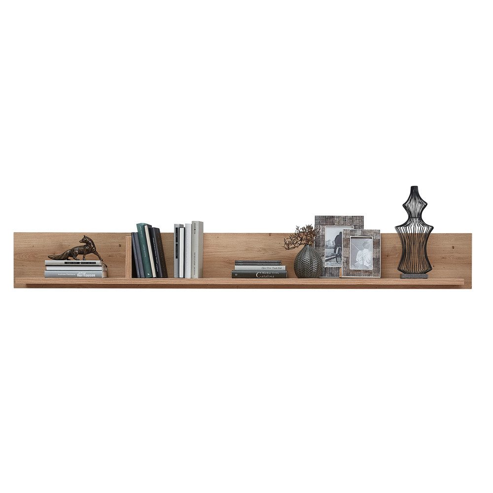 Lomadox Wandregal STAVEN-36, Wohnzimmer Wandbord Massivholzfront, günstig online kaufen