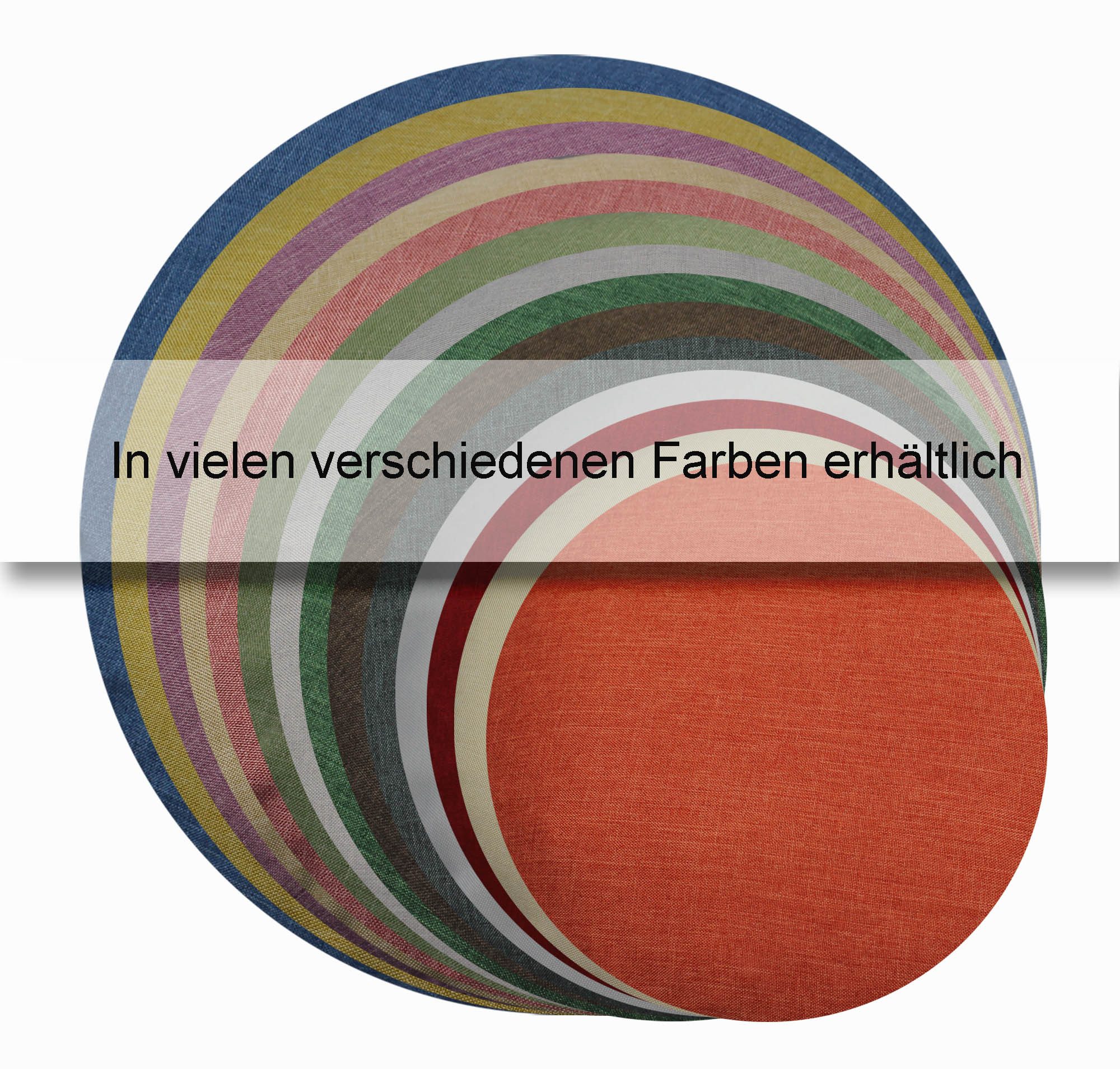 Haus und Deko Kissenbezüge Kissenbezug rund Leinenoptik Kissenhülle Struktur Deko Kissen, (1 Stück)