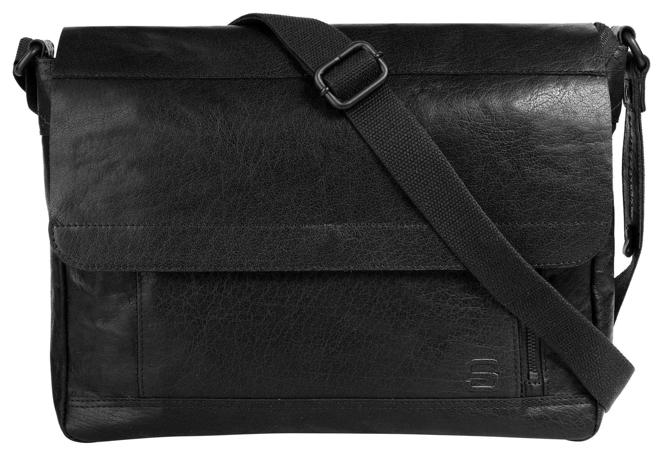 Spikes & Sparrow Messenger Bag, echt Leder