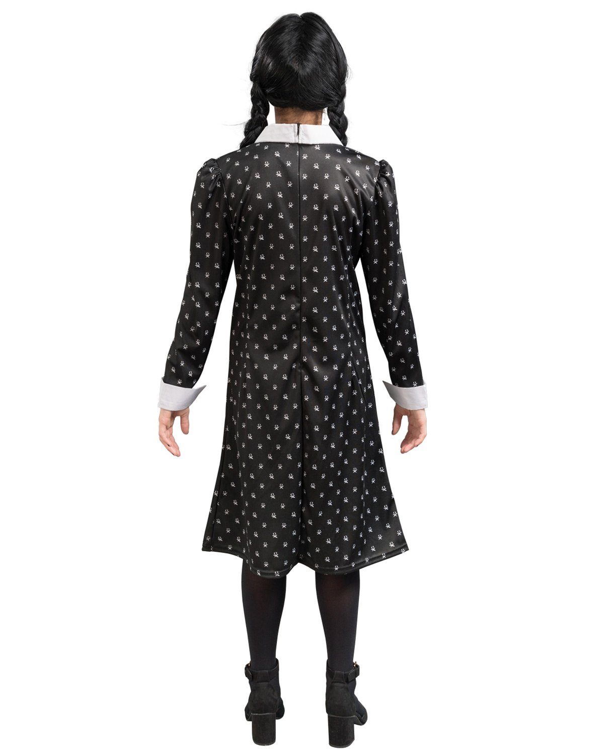 CHAKS Hexen-Kostüm Kostüm 'Wednesday' für Damen, Print Kleid Schwarz günstig online kaufen