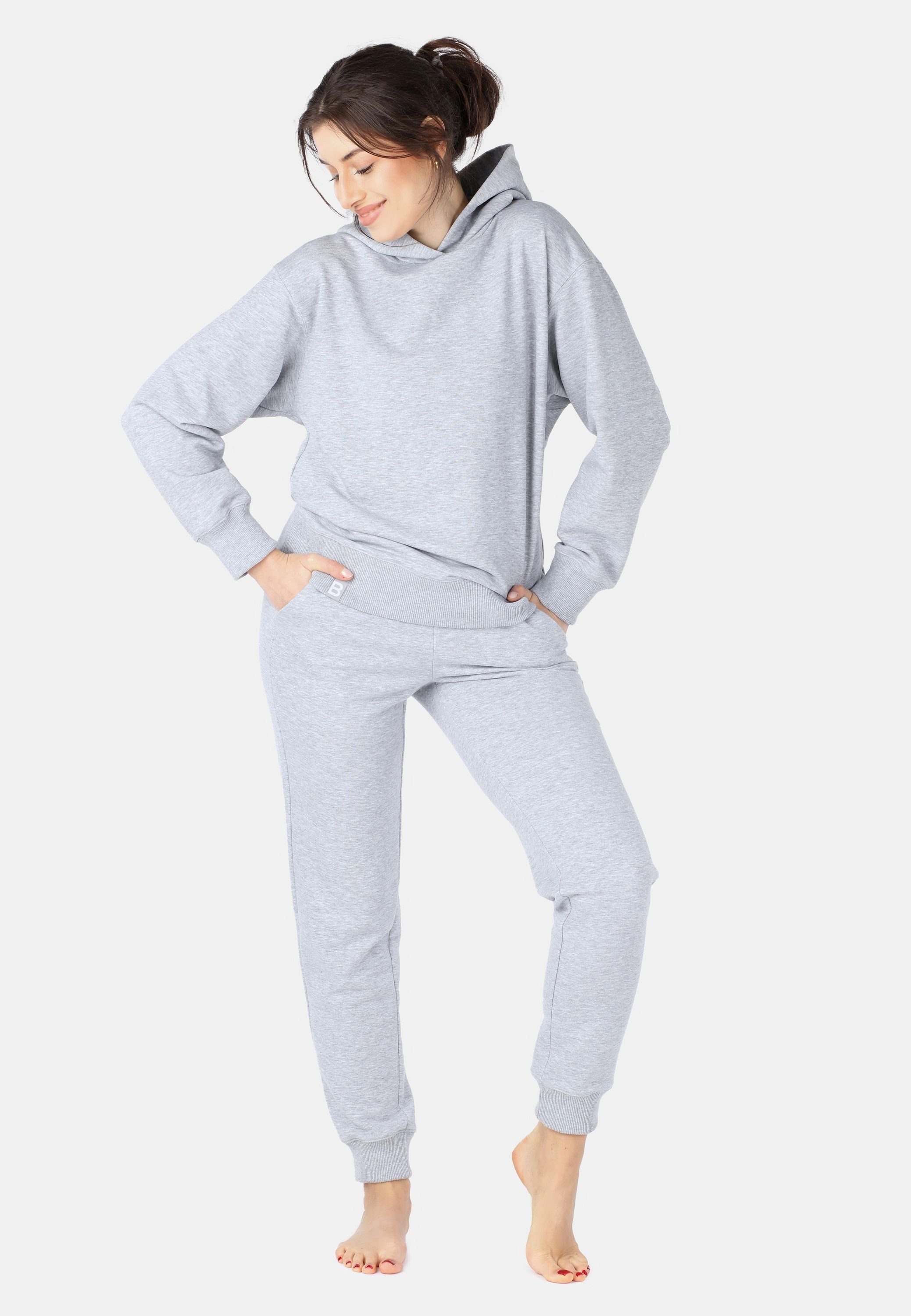 Bellivalini Kapuzensweatshirt Kapuzenpullover lang Damen Hoodie Sportanzug Oberteil Pullover BLV210