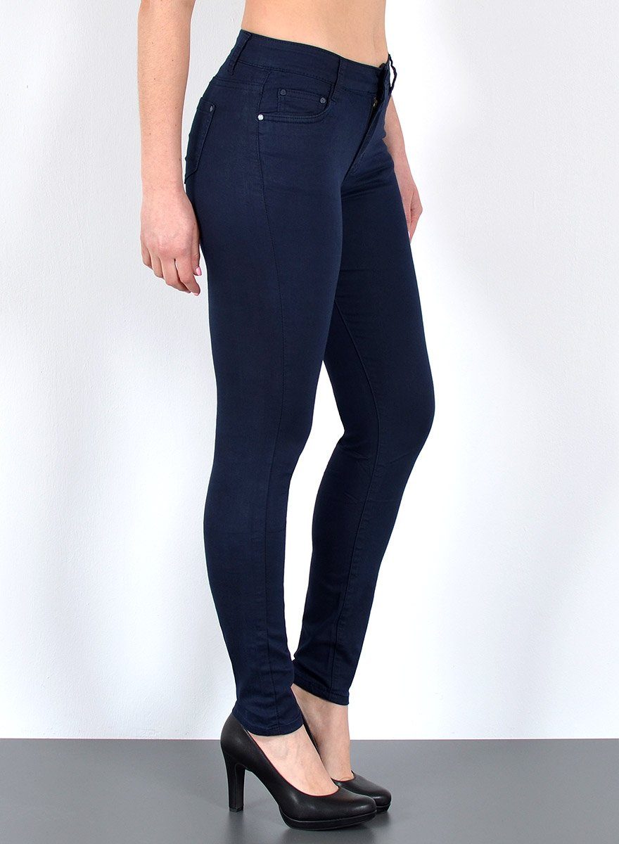 ESRA Stoffhose Damen High Waist Skinny Hose Stoffhose Stretch H520 Damen Stretch Skinny Stoffhose High Rise Stoffhose Damen Stretch Hose