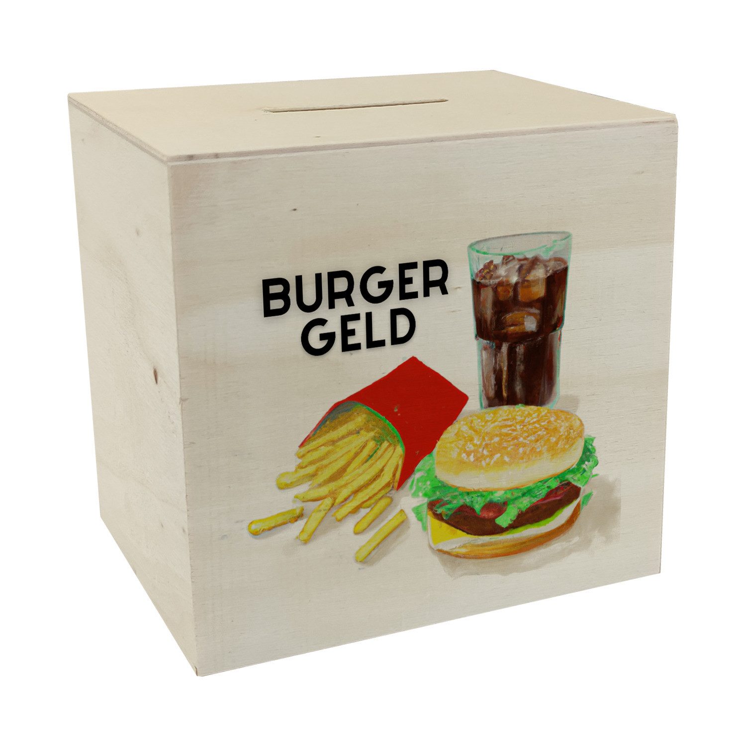 speecheese Spardose Burgergeld Spardose aus Holz günstig online kaufen