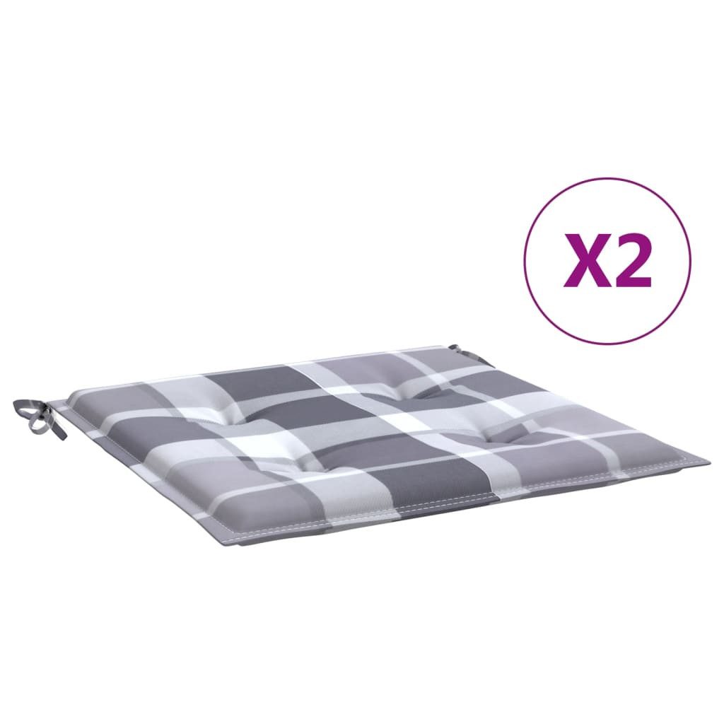 vidaXL Sitzauflage Gartenstuhl-Kissen 2 Stk. Grau günstig online kaufen