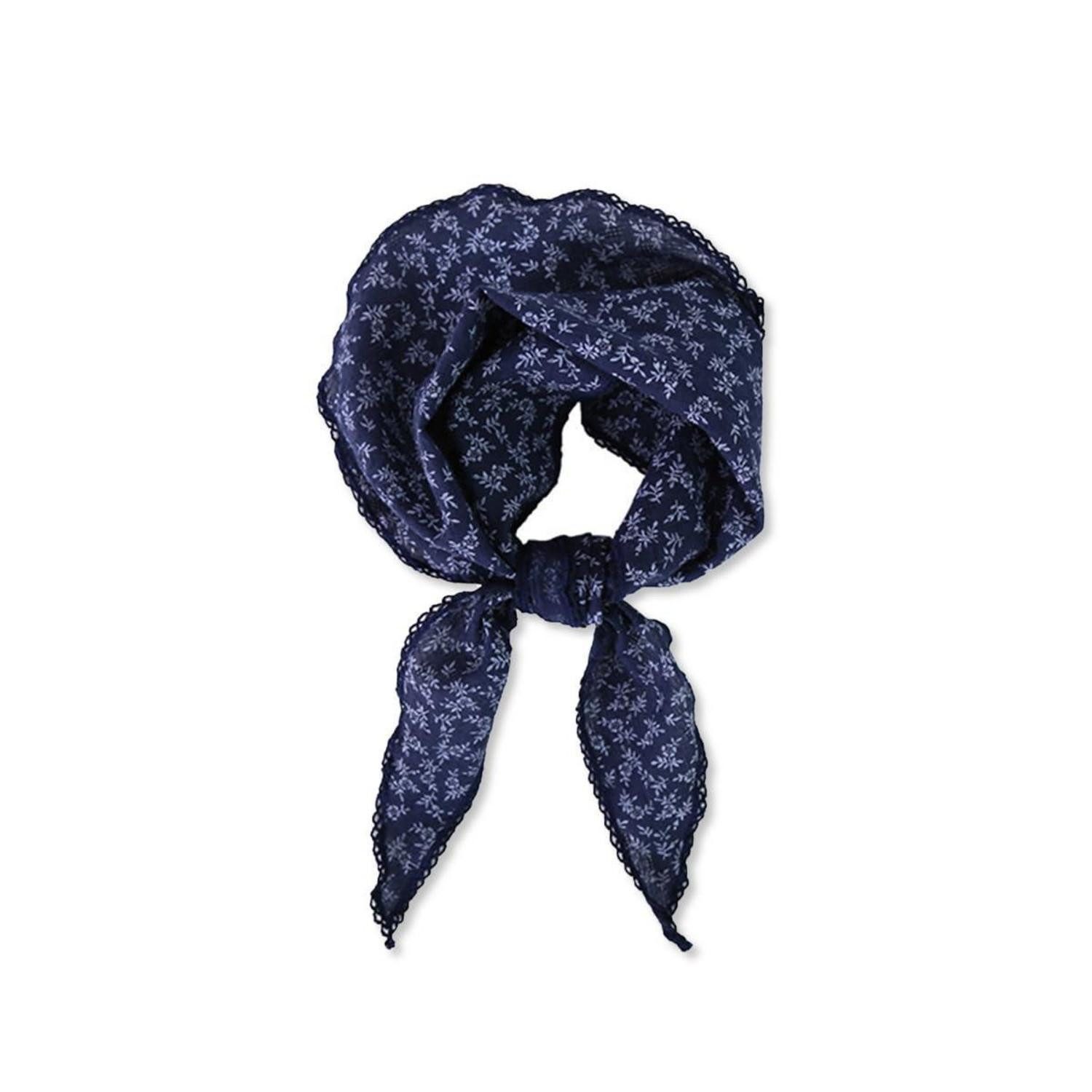 LuxusKollektion Halstuch Halstuch Baumwolle Paisley Dunkel Blau