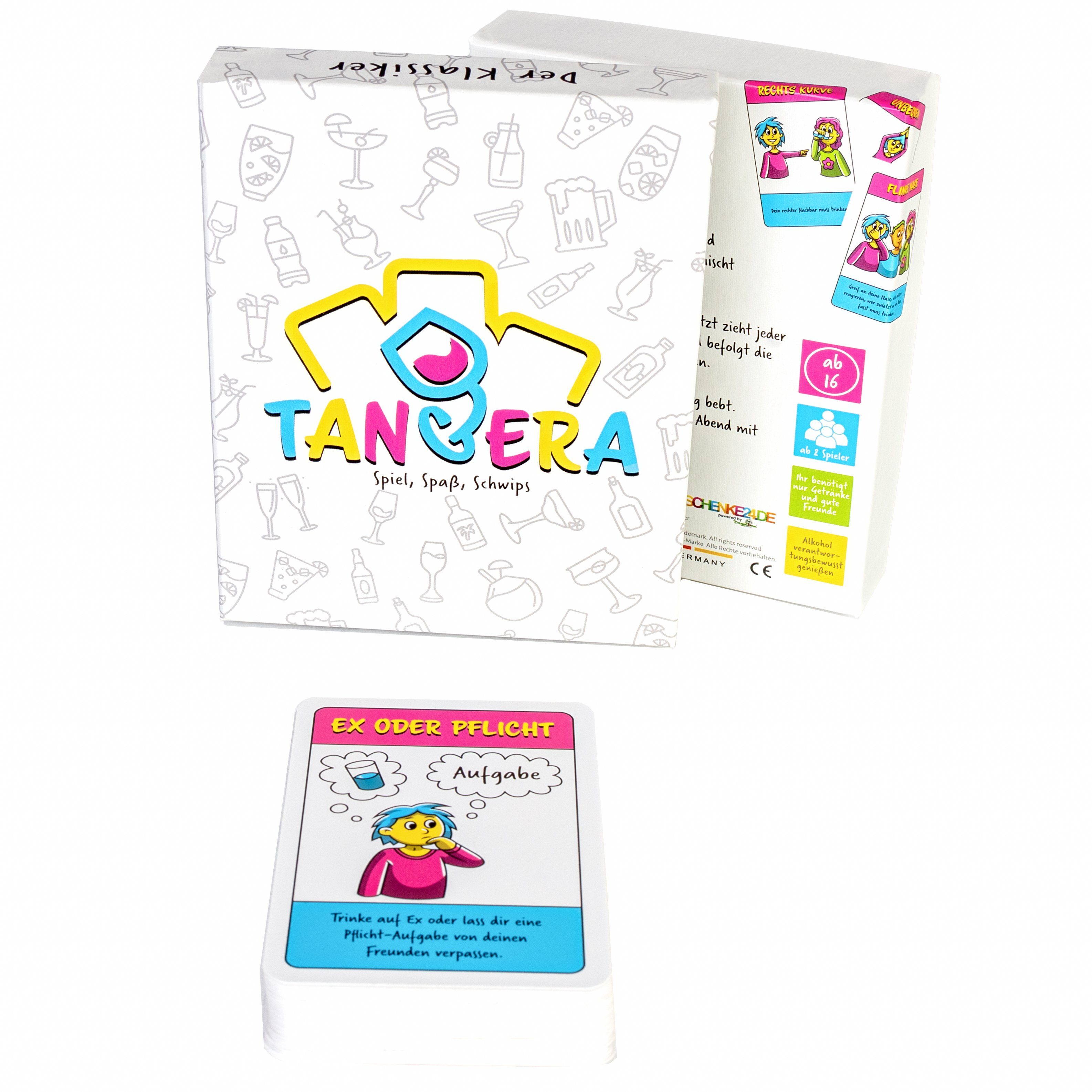 Tangera Spiel Das original TANGERA Trinkspiel / Kartentrinkspiel, Saufspiel, Trinkspiel, Partyspiel, 55 hochglanz Spielkarten