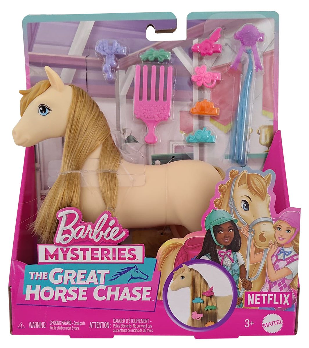 Barbie Spielfigur Barbie Mysteries Pferde-Set - The Great Horse Chase - Netflix, Pferdab