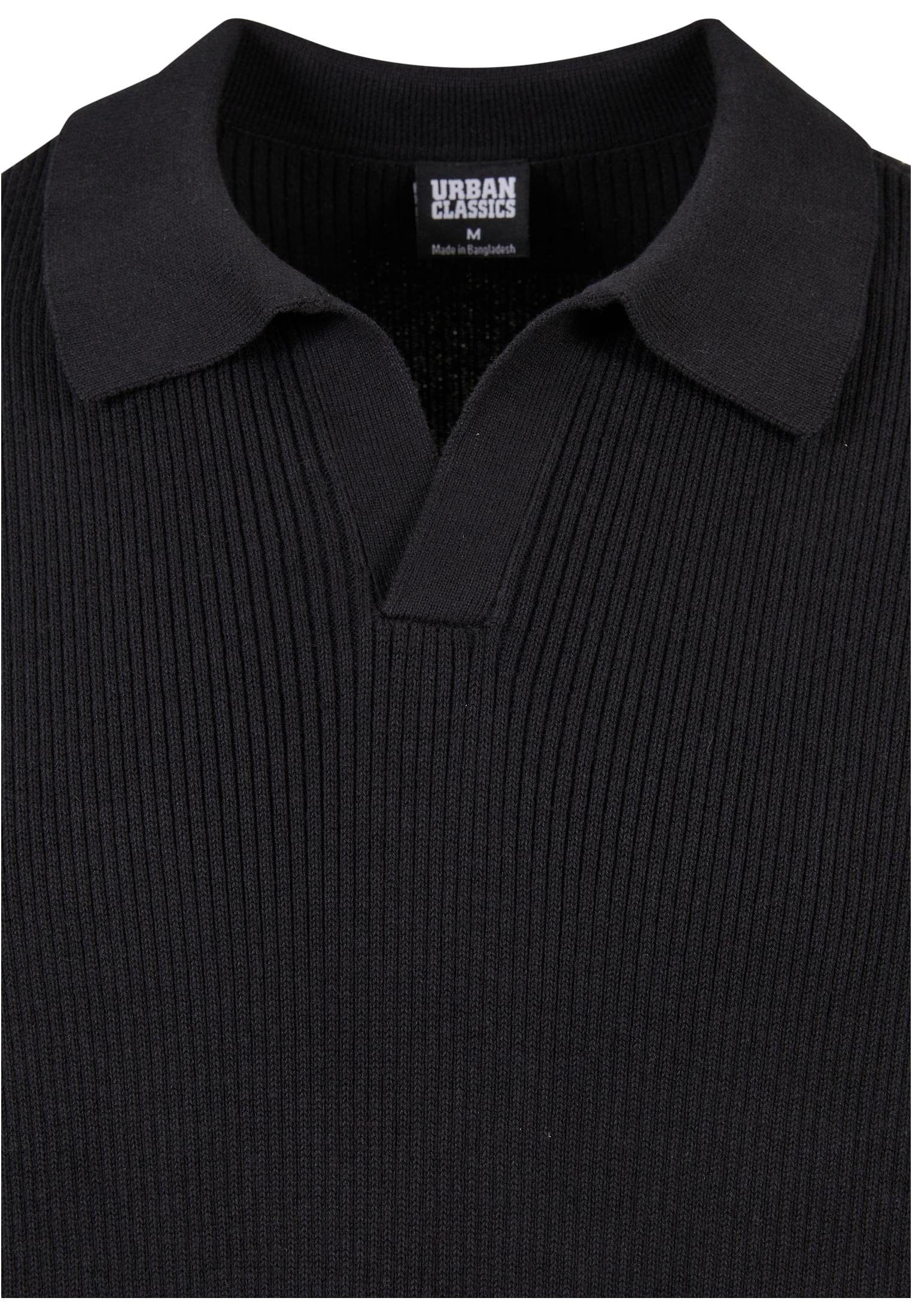 Herren CLASSICS Kurzarmshirt black URBAN Oversized Ribbed Shirt (1-tlg)