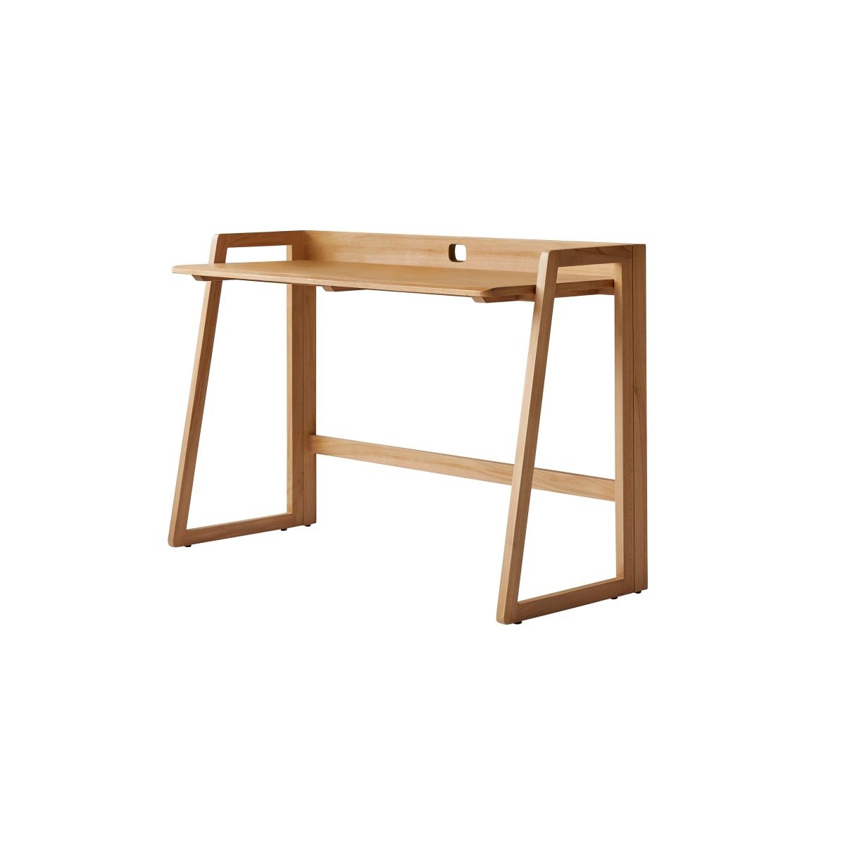 Tikamoon Schreibtisch Klappbarer Schreibtisch Philips aus hellem, massivem Teakholz