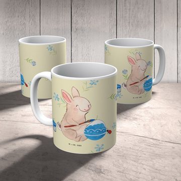 Mr. & Mrs. Panda Tasse Hase Marienkäfer - Blumig - Geschenk, Kaffeetasse, Picknicken, Oster, Keramik, Brillante Bedruckung