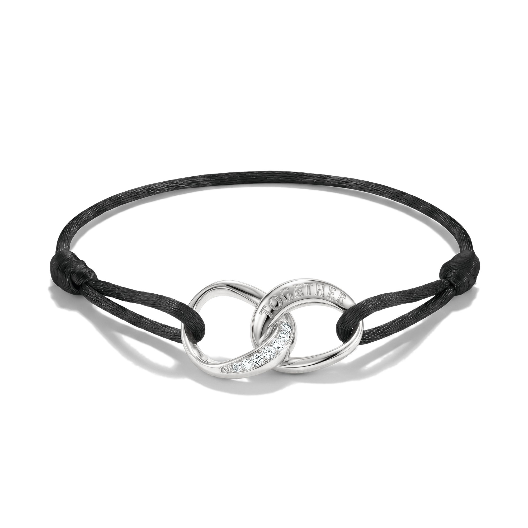 THOMAS SABO Armband Together Textilarmband, mit Zirkonia (synth)