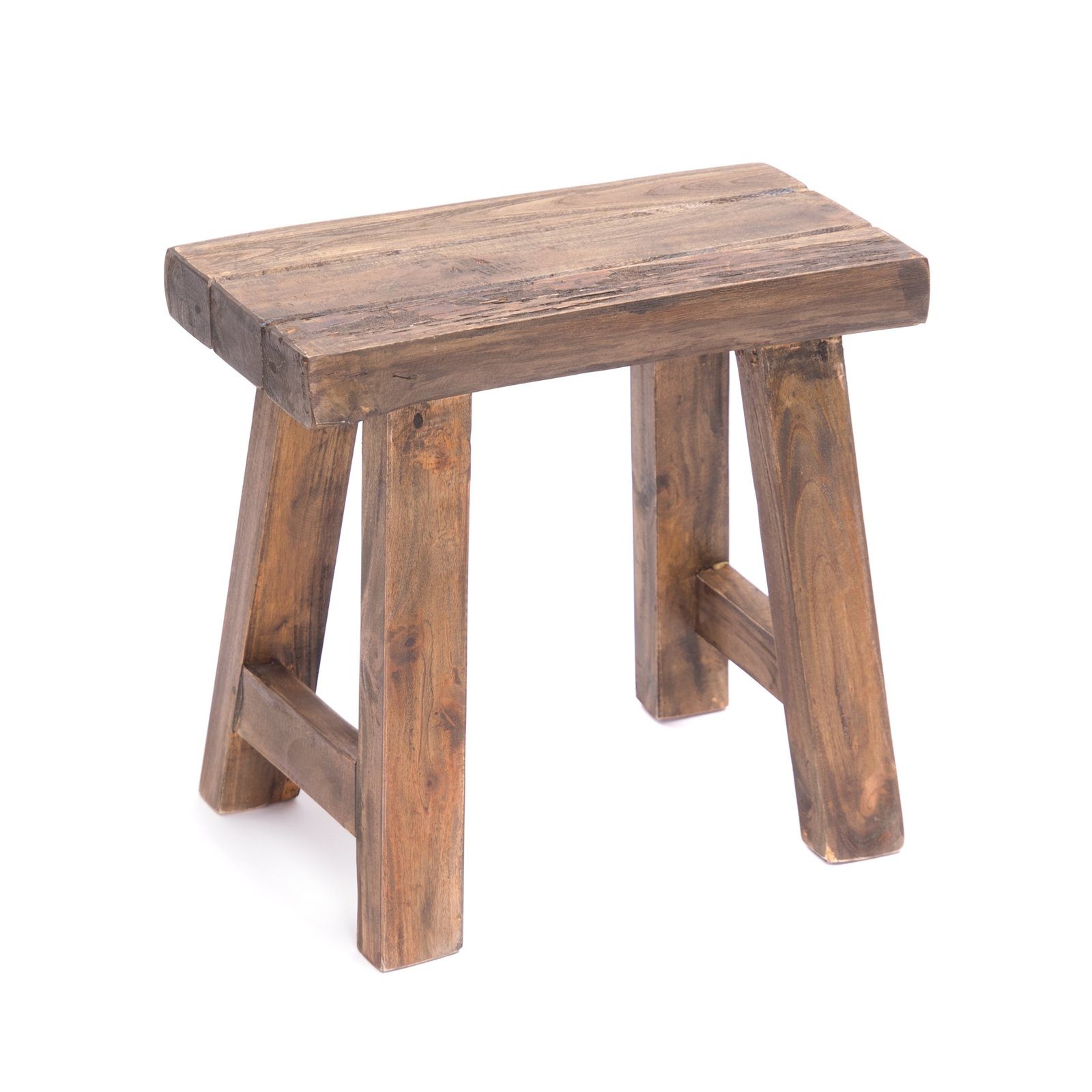 DESIGN DELIGHTS Hocker SITZHOCKER "RUSTIC", 41 cm, Braun, Holz massiv, Holz günstig online kaufen