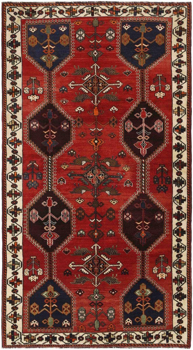Orientteppich Shiraz 165x306 Handgeknüpfter Orientteppich / Perserteppich Läufer, Nain Trading, rechteckig, Höhe: 10 mm