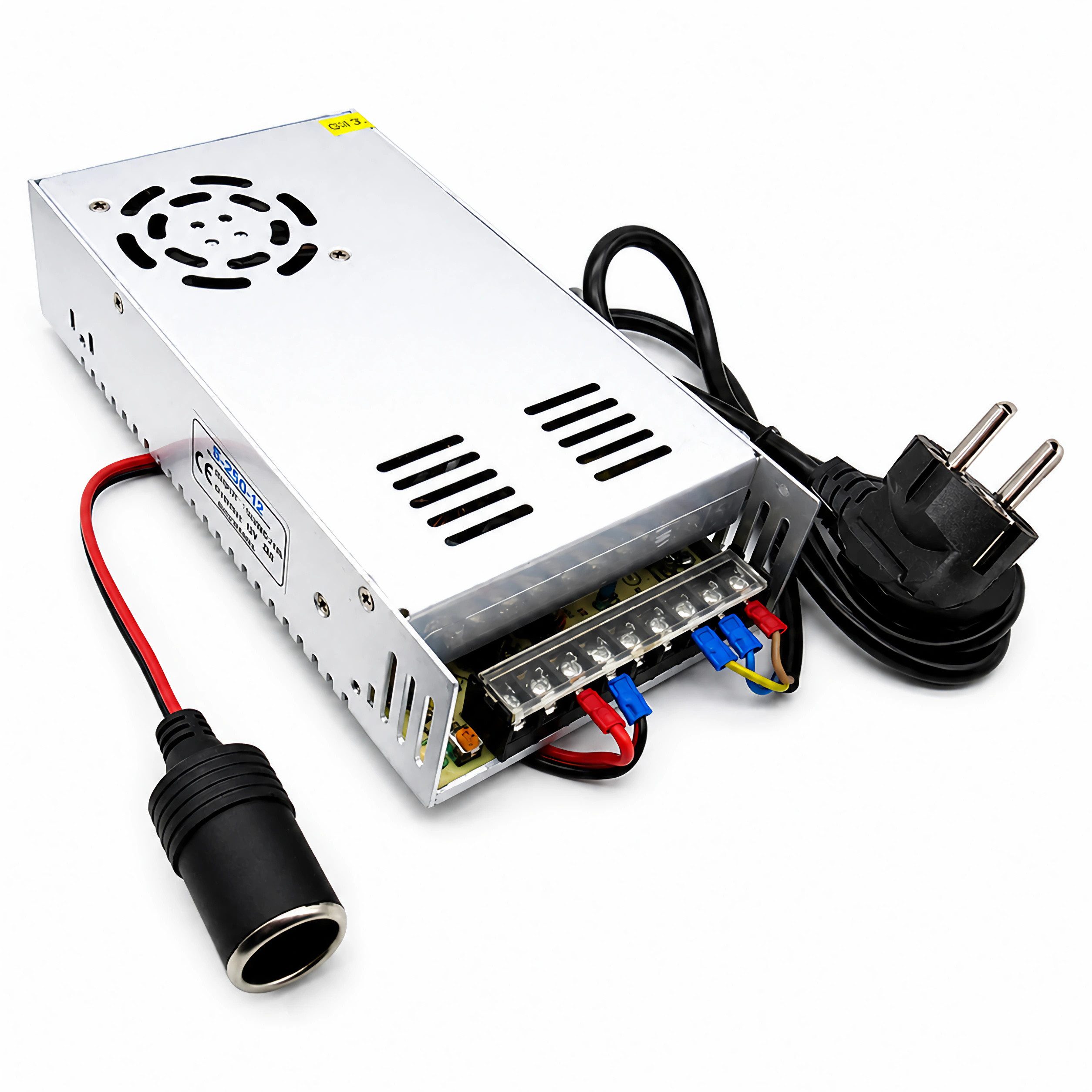 Bolwins D85C Bolwins AC/DC Schaltnetzteil Netzteil Adapter 230V / 24V 20A 480W AC/DC-Einbaunetzteil (robustes Aluminiumgehäuse, Überlastschutz, Überspannungsschutz)