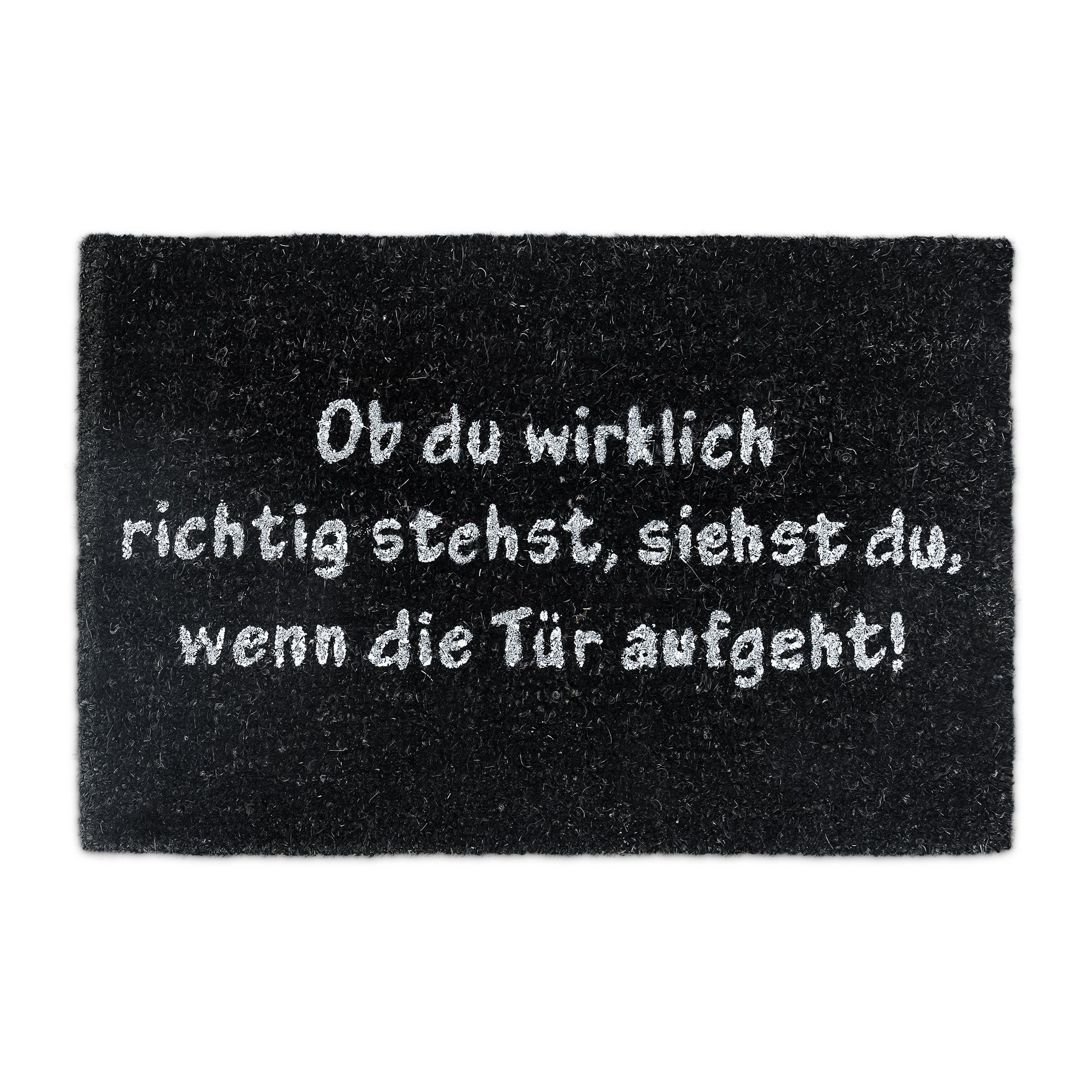 relaxdays Fußmatte Kokos SPRUCH, Höhe: 10 günstig online kaufen