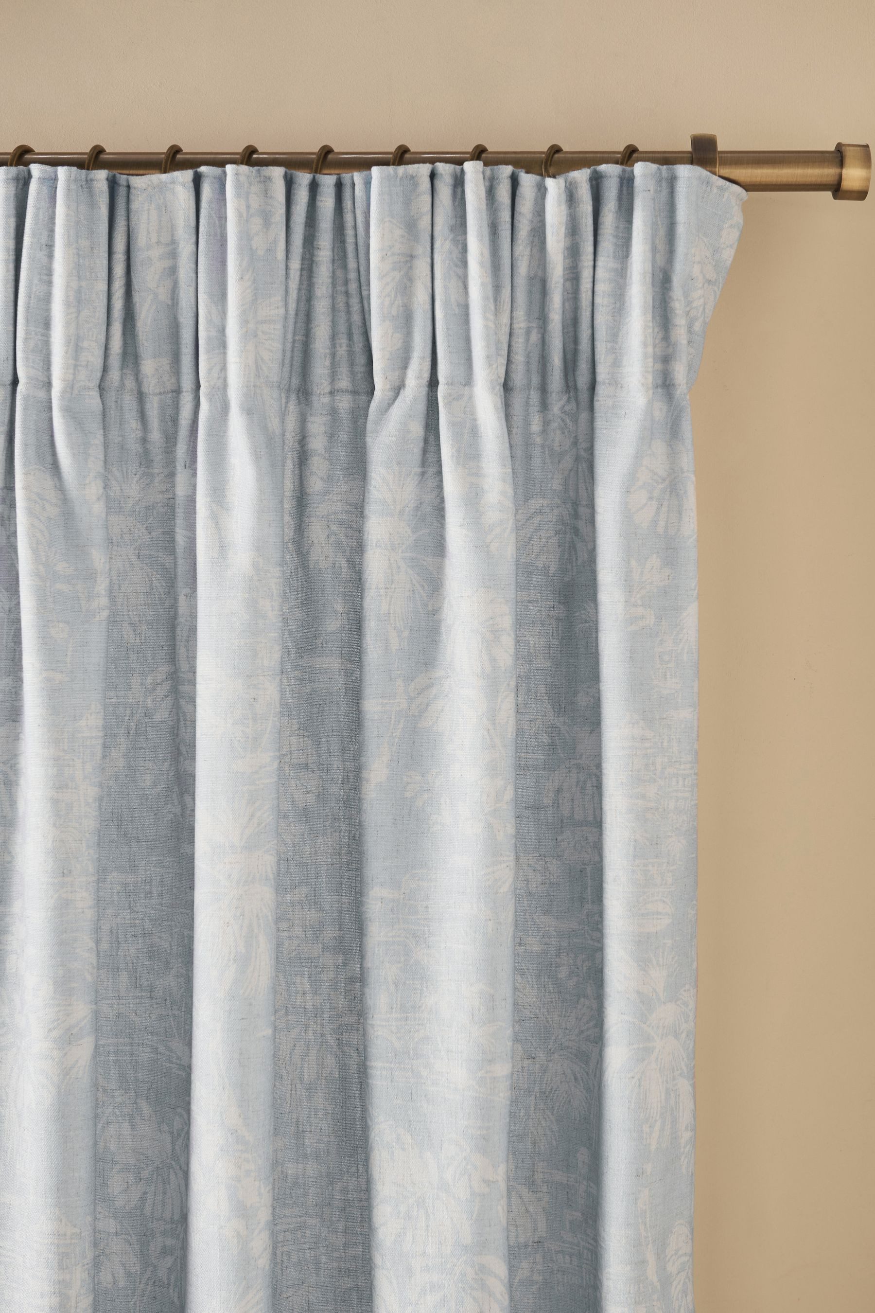 Next Vorhang Vorhänge mit Toile-Muster + Bleistiftfalten (2 St)