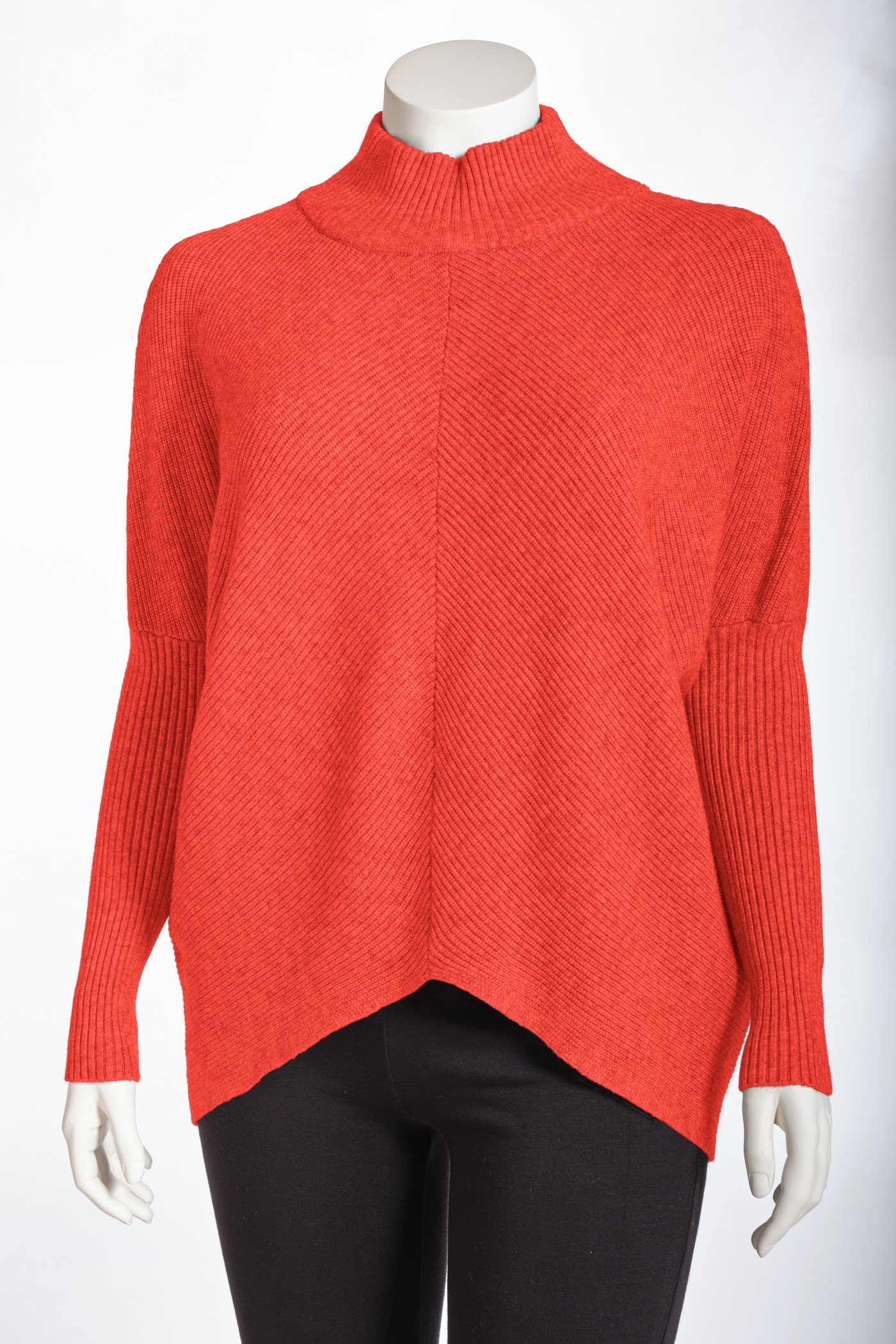 DEARCASE Damen Cardigan Lang – Leichter Strickpullover Mit Knopfleiste & Rollkragen