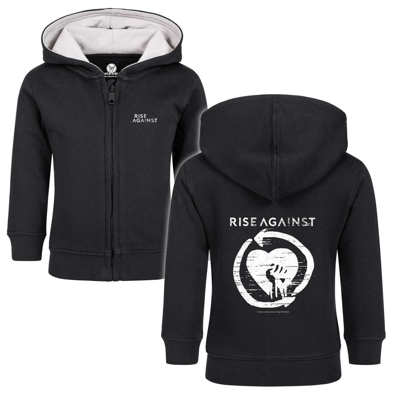 Kapuzensweatjacke mit Rise Against (Heartfist) Aufdruck für Babys (0–24 M)