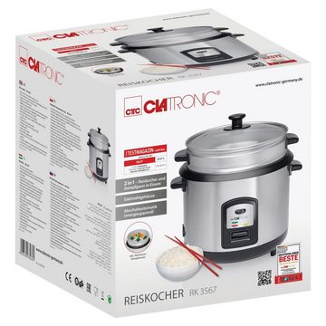 CLATRONIC Dampfgarer CLATRONIC Reis-Kocher Multi-Kocher Dampf-Garer 700 W + Löffel RK 3567