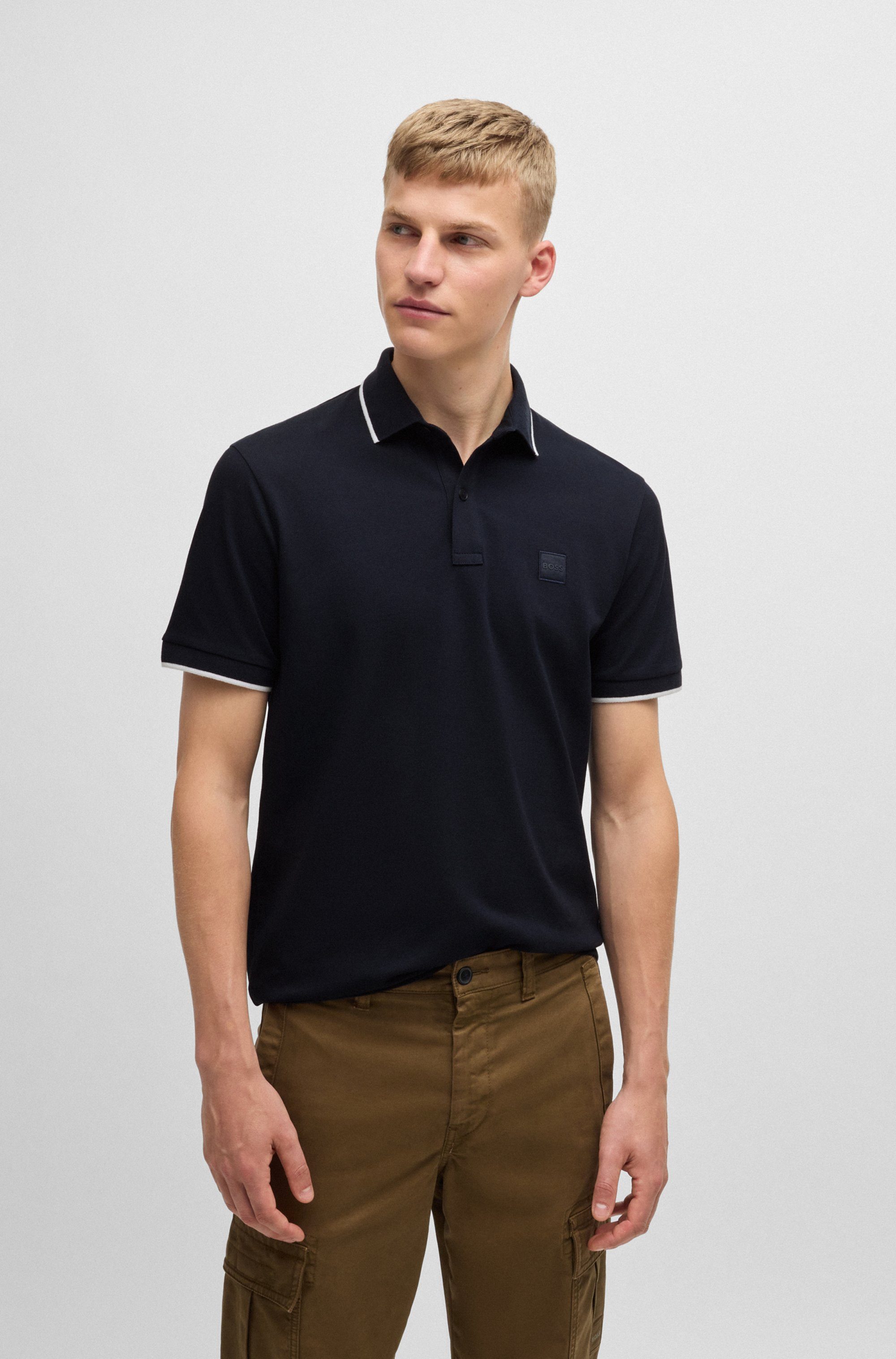 BOSS ORANGE Poloshirt Passertip mit BOSS Logo-Badge – Bild 4 von 5
