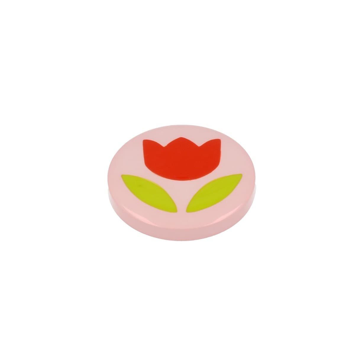 MS Beschläge Türbeschlag Möbelknopf Kinderzimmerknopf Pink mit Blume | Beschläge