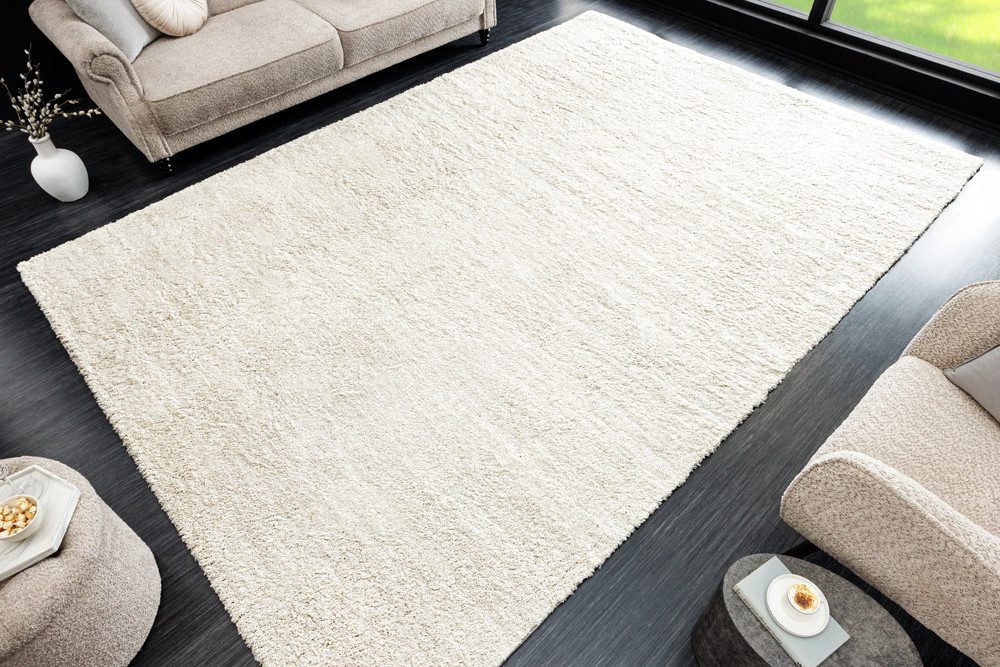 riess-ambiente Hochflor-Teppich CLOUD 9 350x240cm creme · kuscheliger Teppich im modernen Design, rechteckig, Höhe: 25 mm, XXL · Wohnzimmer · Indoor · flauschig · handmade · Schlafzimmer