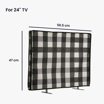 kwmobile Druckerstaubschutzhülle Leinen Hülle für 24" TV TV Schutzhülle, Fernseher Screen Cover Staubhaube Haube Staubschutz