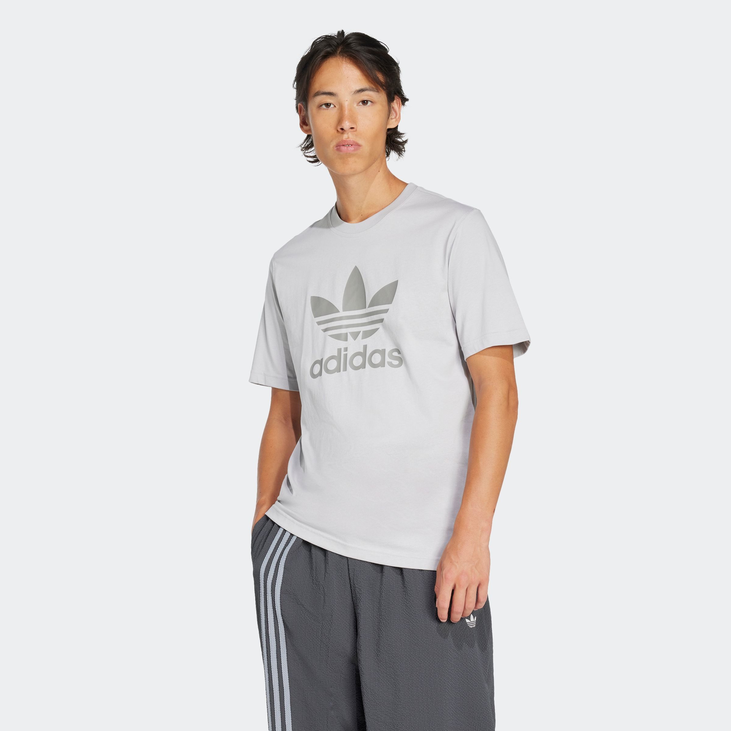 adidas Originals T-Shirt TREFOIL T-SHIRT Basic Shirt mit großem Trefoil Logoprint