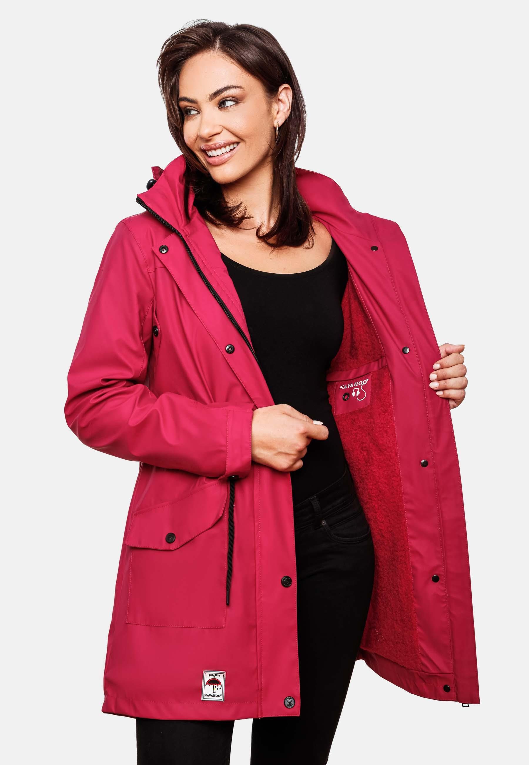 Navahoo Outdoorjacke Deike modischer Damen Outdoor Regenmantel