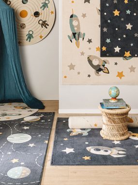 Kinderteppich Apollo, benuta, rund, Höhe: 6 mm, Kunstfaser, Berber, Ethno-Style, Wohnzimmer