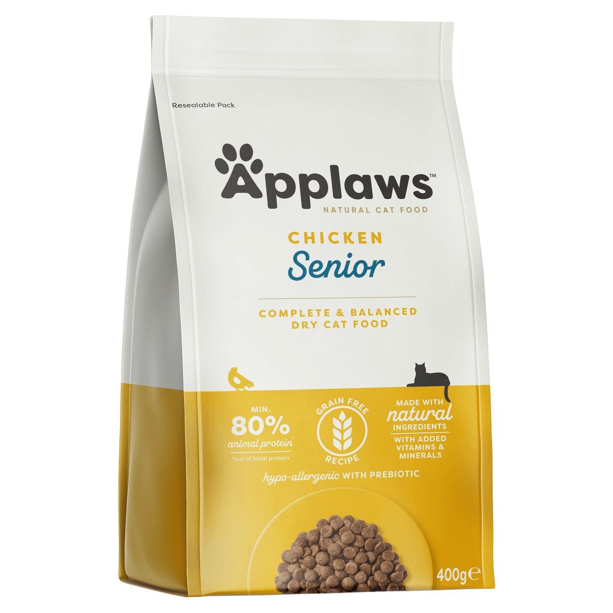 Applaws Senior mit Hühnchen 400 g, Trockenfutter für: Katze