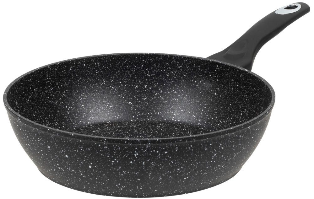 RESTO Kitchenware Bratpfanne Antlia, tiefe Pfanne mit ergonomischem Soft-Touch-Griff, Aluminium (1-tlg), Marmor-Antihaftbeschichtung, 4-lagig, für alle Herdarten geeignet