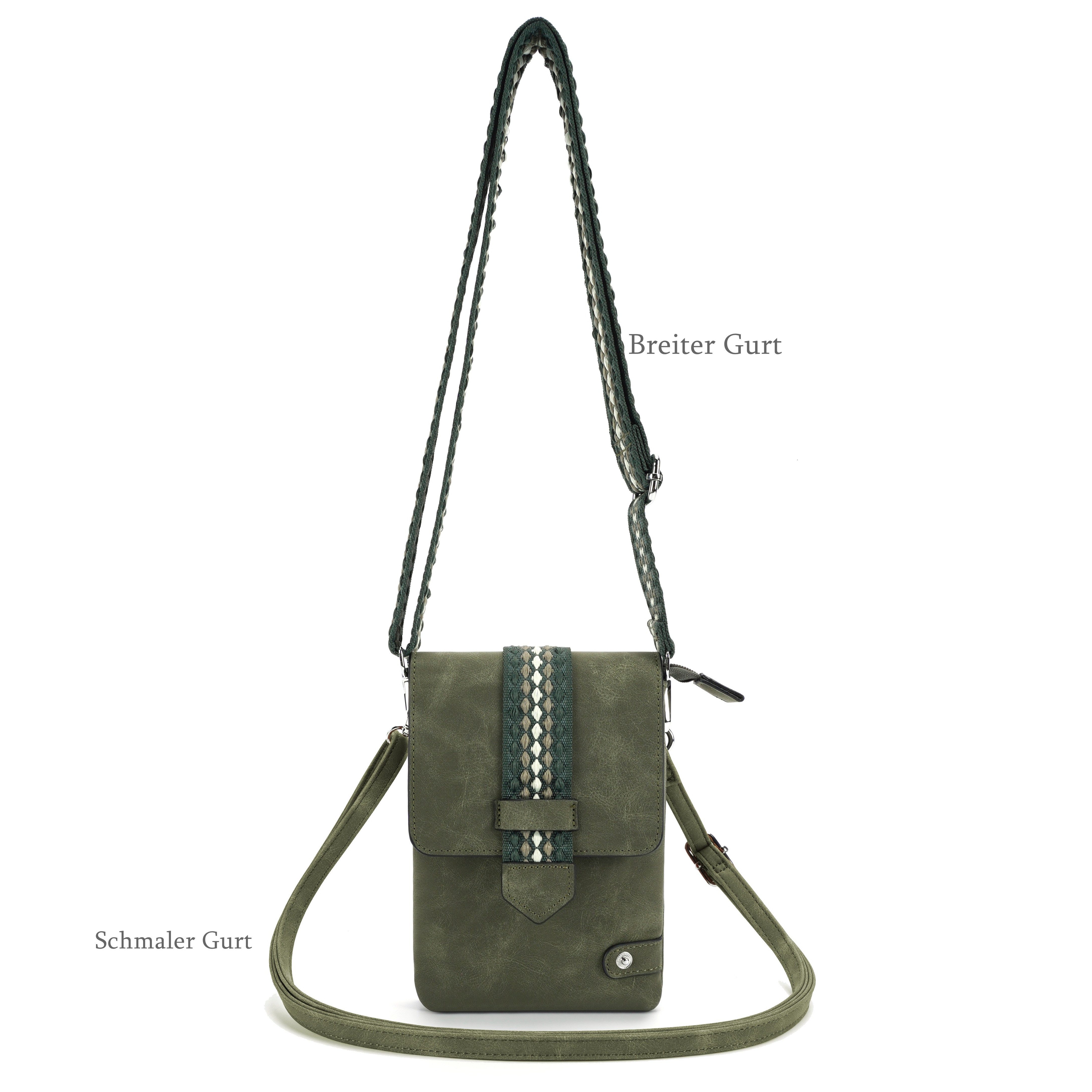 MIRROSI Umhängetasche Damen Crossbody Bag, Klein ca.14x21x3cm Handytasche, Kleine Tasche, Schultertasche für jeden Anlass – Bild 4 von 5