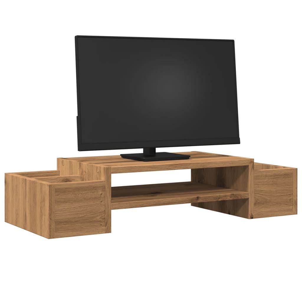 vidaXL Computertisch Monitorständer mit Stauraum Artisan-Eiche günstig online kaufen