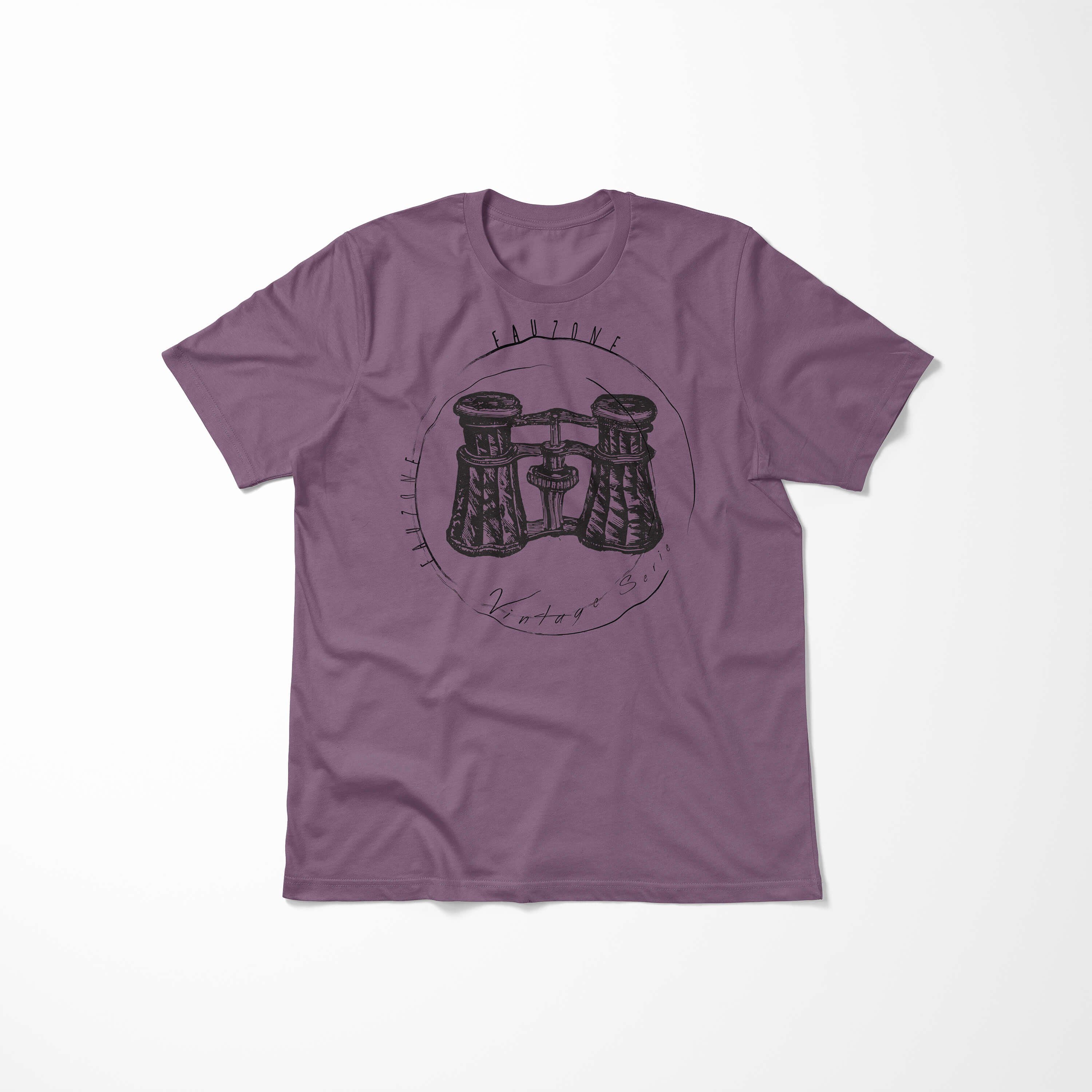 Sinus Art T-Shirt Fernglas Vintage Herren Shiraz T-Shirt