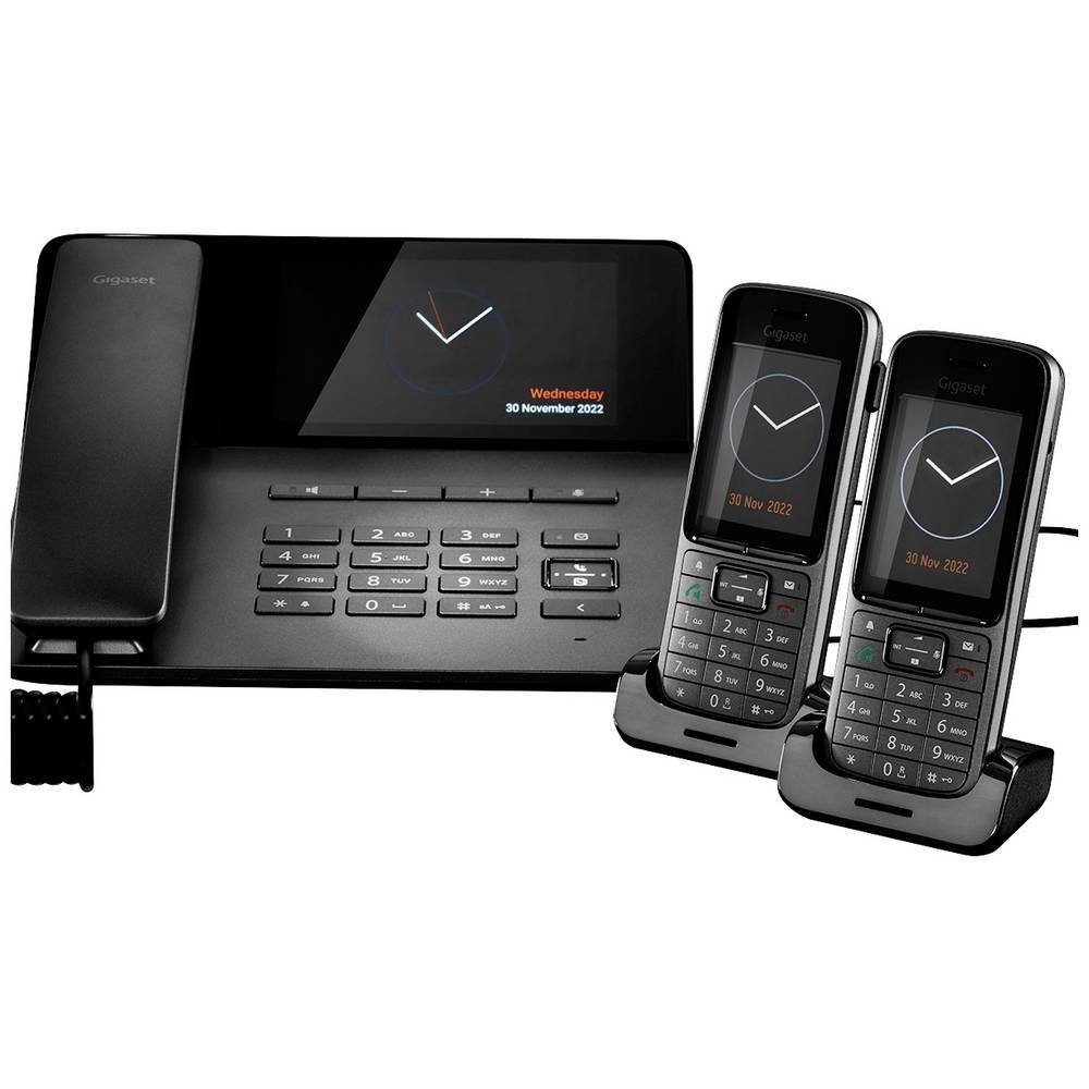 Gigaset All-in-One Telefon Kabelgebundenes Telefon (Bluetooth, WLAN, DECT Repeater, Anrufbeantworter, PoE)