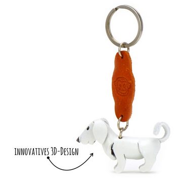 Monkimau Schlüsselanhänger Labrador Retriever Schlüsselanhänger Leder Tier Figur (Packung)