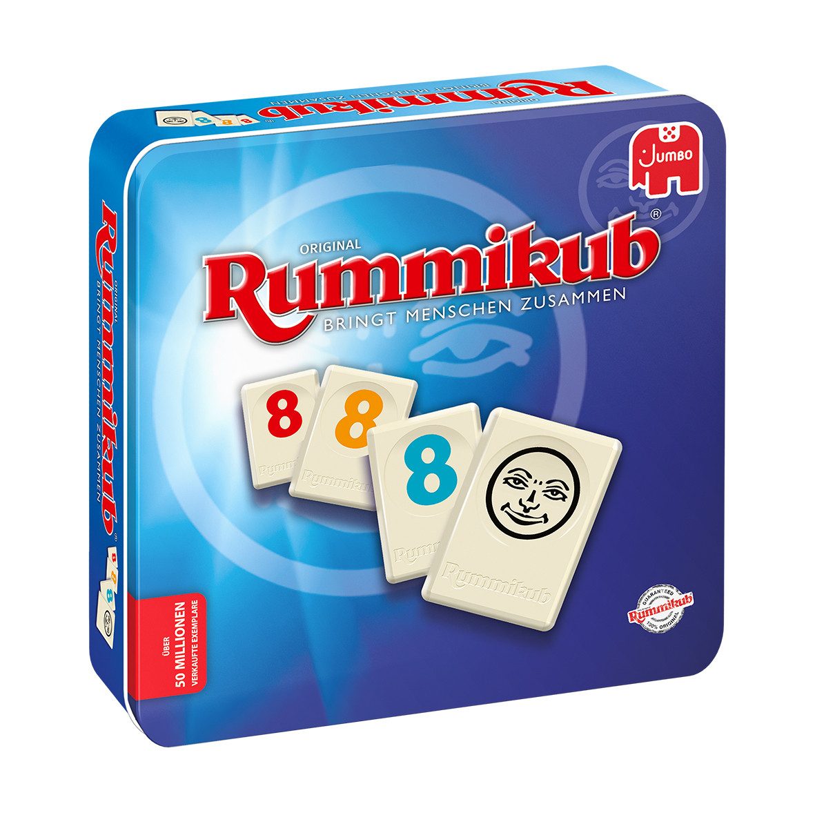 Jumbo Spiele GmbH Spiel Original Rummikub in einer Metalldose, Legespiel, Original Rummikub in einer Metalldose