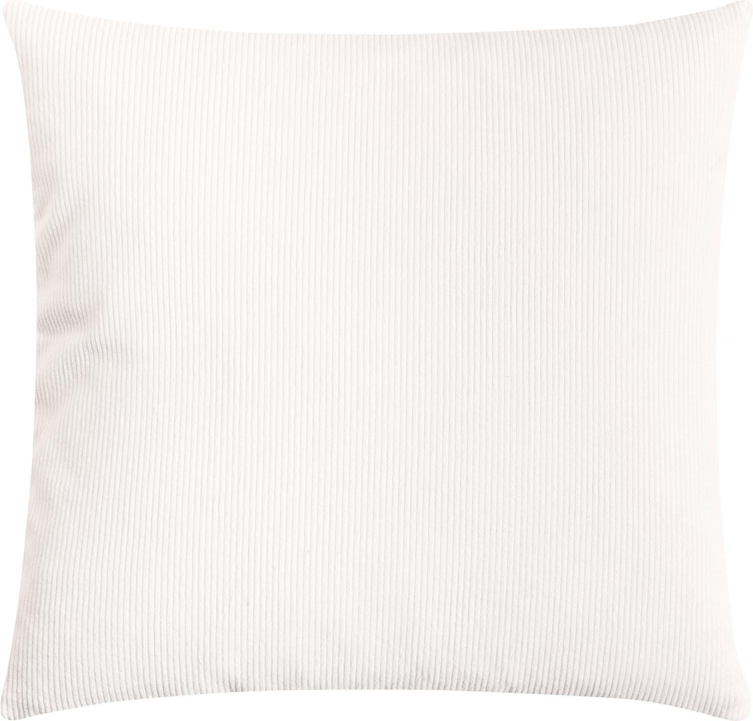 Magma Heimtex Kissenhülle Zierkissenhülle Pixie ca. 45x45 cm, (1 Stück), 3D-Optik Cordstoff Herz Nice Oh la la und Kirschen getuftet