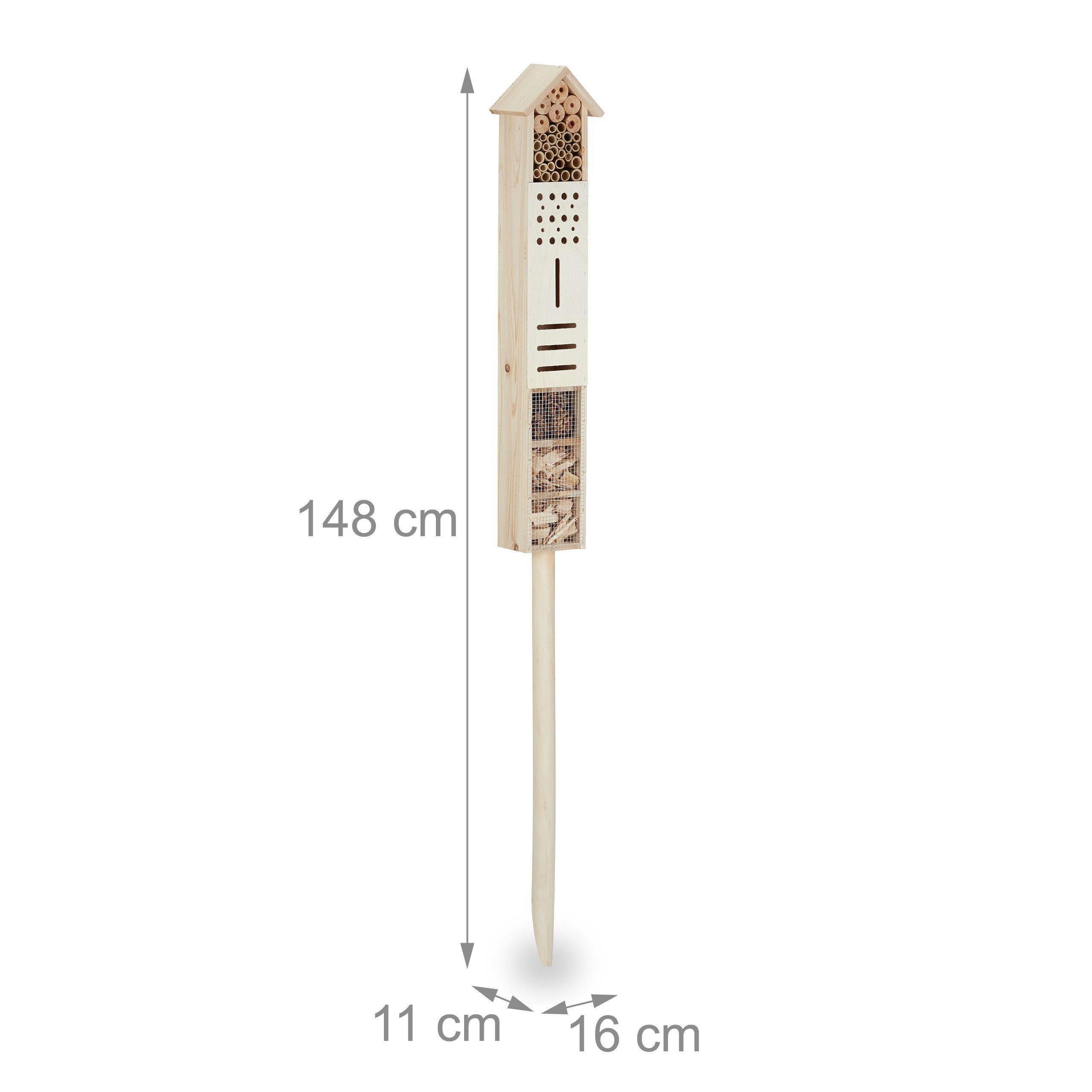 relaxdays Insektenhotel mit Erdspieß
