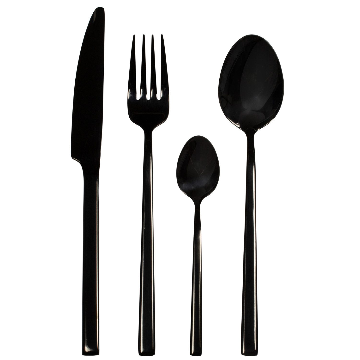 Ambition Besteck-Set Como Black Besteckset für 6 Personen, 6 Personen, Stahl