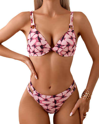 Orient Phoenix Tankini Damen-Bikini-Set, bedruckt, Badeanzug, sexy, zwei Träger Sommer-Bikini-Set mit V-Ausschnitt, 2-teilig, rückenfrei, zum Binden