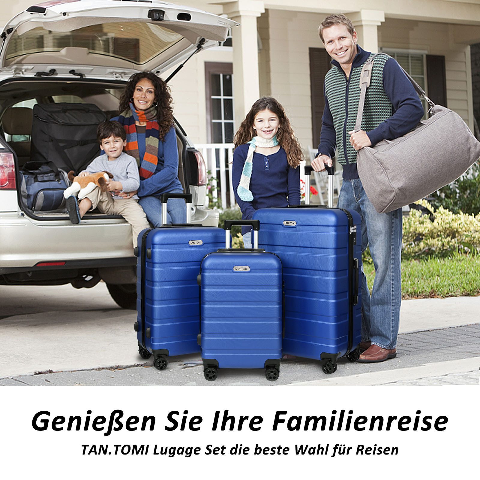 TAN.TOMI Kofferset Trolleyset 3-teilig (M,L,XL) ABS günstig online kaufen